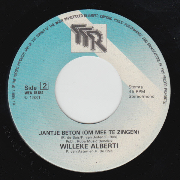 Willeke Alberti - Jantje Beton 13357 Vinyl Singles Vinyl Goed / Hoes Goed
