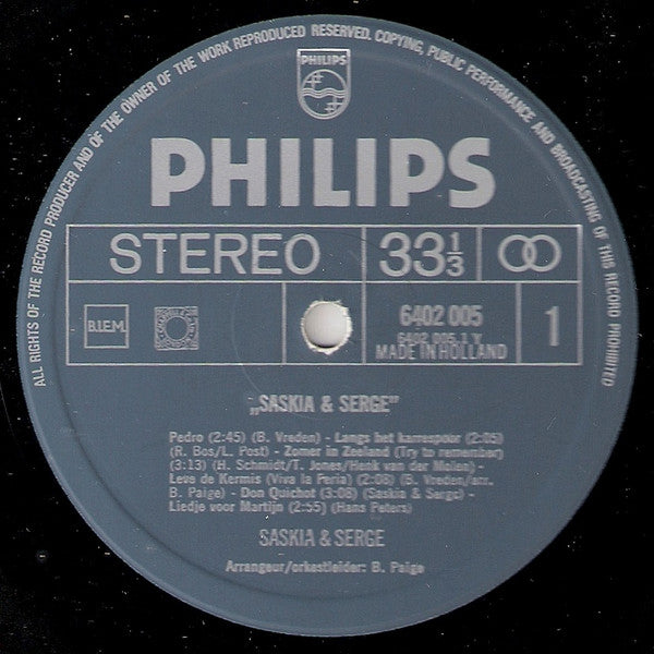 Saskia & Serge - Saskia & Serge (LP) 49809 (B)