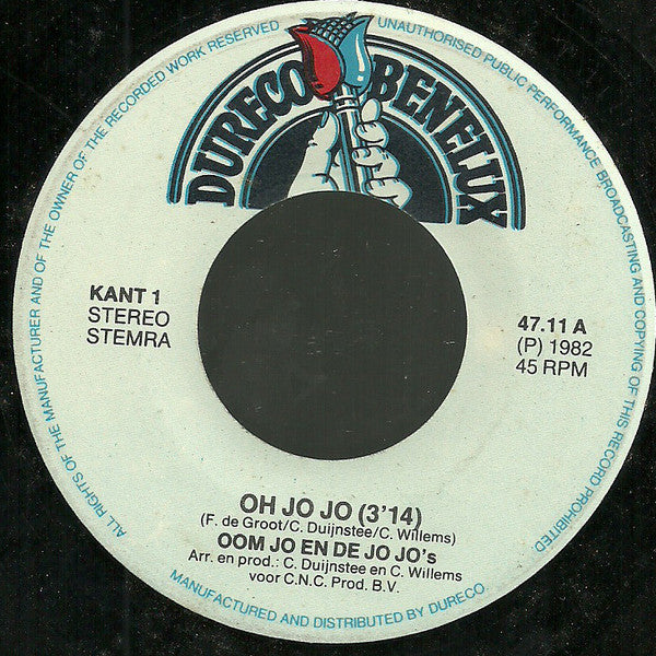 Oom Jo En De Jo Jo's - Oh Jo Jo 43298 Vinyl Singles Vinyl Goed / Hoes Goed