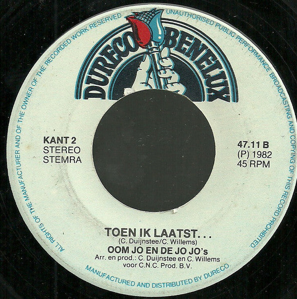 Oom Jo En De Jo Jo's - Oh Jo Jo 43298 Vinyl Singles Vinyl Goed / Hoes Goed