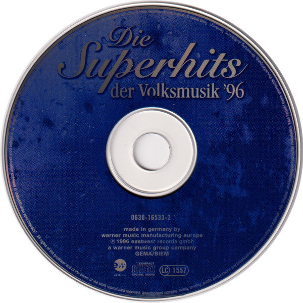 Various - Die Superhits Der Volksmusik '96 (CD) Compact Disc Vinyl Goed / Hoes Goed