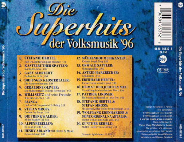 Various - Die Superhits Der Volksmusik '96 (CD) Compact Disc Vinyl Goed / Hoes Goed