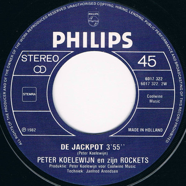 Peter Koelewijn En Zijn Rockets - Zolang De Moter Loopt 10720 Vinyl Singles Vinyl Goed / Hoes Goed