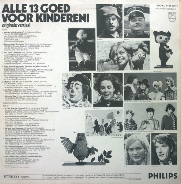 Various - Alle 13 Goed Voor Kinderen (LP) 52067 Vinyl LP Vinyl Goed / Hoes Goed