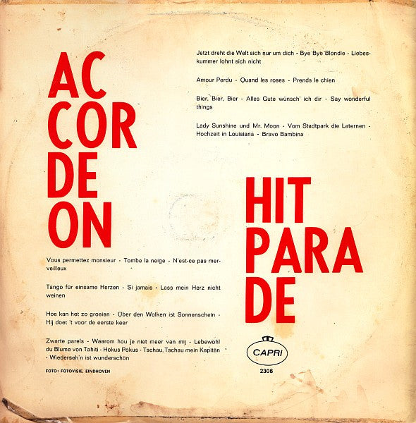 Unknown Artist - Accordeon-Hitparade 1964 (LP) 41025 Vinyl LP Vinyl Goed / Hoes Goed