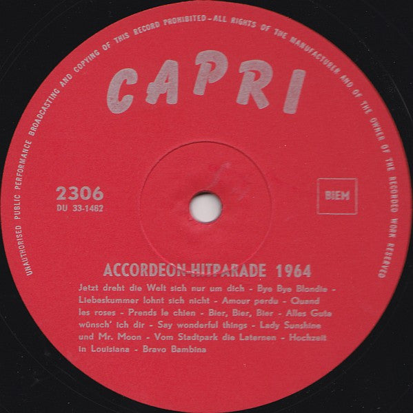 Unknown Artist - Accordeon-Hitparade 1964 (LP) 41025