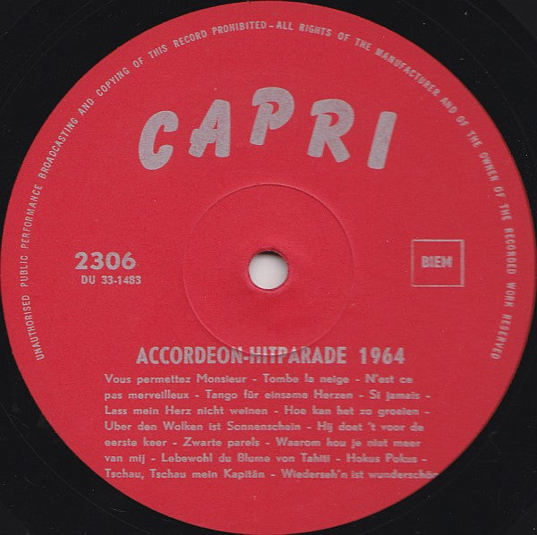 Unknown Artist - Accordeon-Hitparade 1964 (LP) 41025