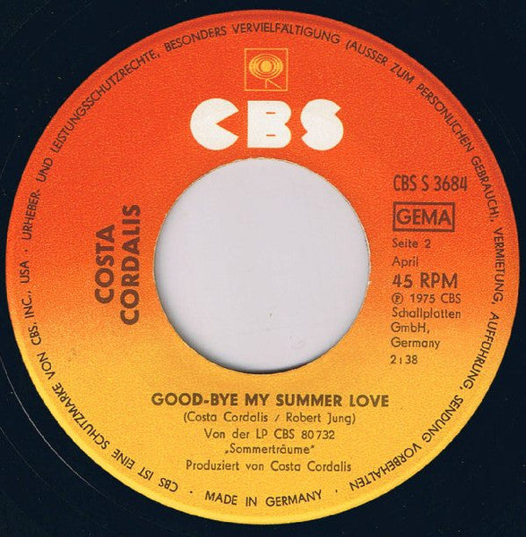 Costa Cordalis - Shangri-La 13599 Vinyl Singles Vinyl Goed / Hoes Goed