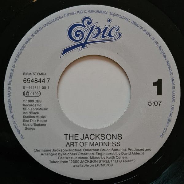 Jacksons - Art Of Madness 21557 Vinyl Singles Vinyl Goed / Hoes Goed
