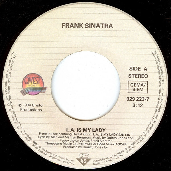 Frank Sinatra with Quincy Jones And Orchestra - LA Is My Lady 28787