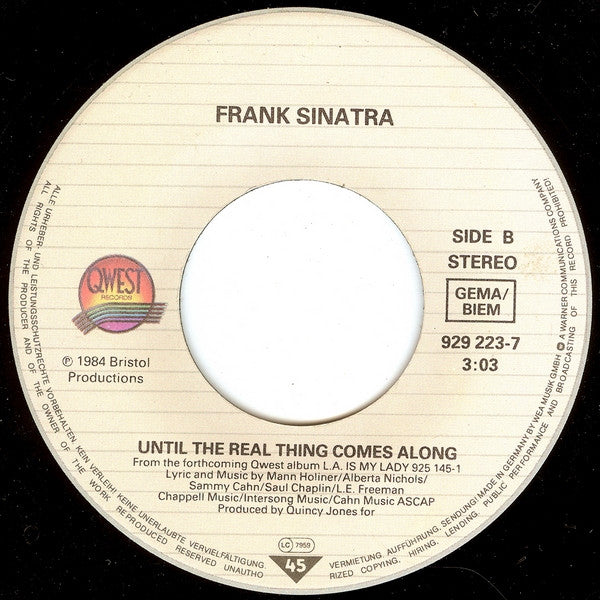 Frank Sinatra with Quincy Jones And Orchestra - LA Is My Lady 28787