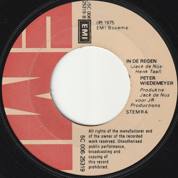 Peter Wiedemeijer - Die Tijd Van Vroeger 31890 Vinyl Singles Vinyl Goed / Hoes Goed