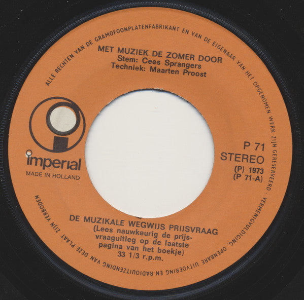 Various - Met Muziek De Zomer Door (EP) 39252