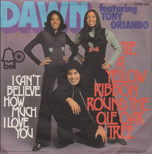Dawn Featuring Tony Orlando - Tie A Yellow Ribbon Round The Ole Oak Tree 38526 Vinyl Singles Vinyl Goed / Hoes Goed