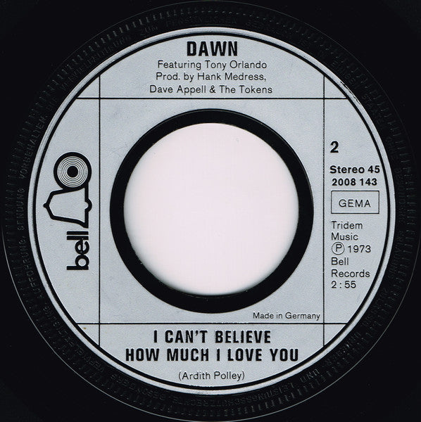 Dawn - Tie A Yellow Ribbon Vinyl Singles Vinyl Zeer Goed / Hoesje Generic "VINYLSINGLES.NL"