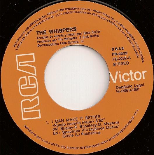 Whispers - I Can Make It Better 32906 Vinyl Singles Vinyl Goed / Hoes Goed