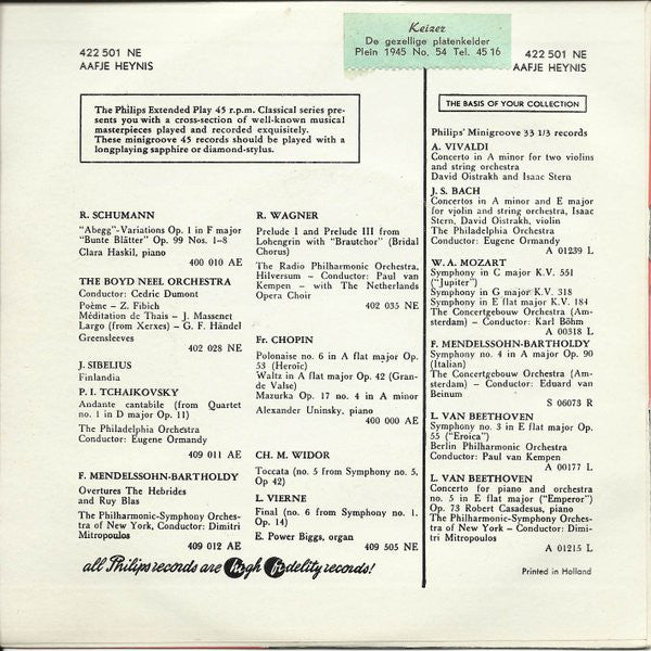 Aafje Heynis - Aafje Heynis With Pierre Palla (EP) 05241