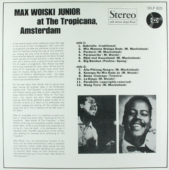 Max Woiski Junior - Max Woiski Junior At The Tropicana, Amsterdam (LP) 48152
