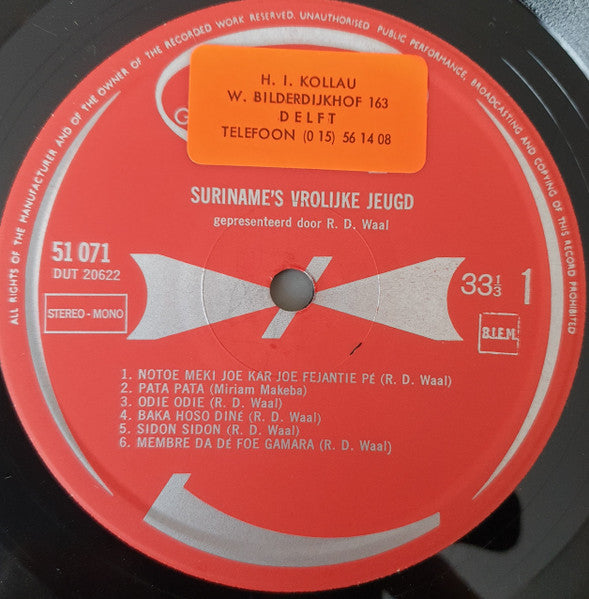 Merry Youngsters - Sunny Surinam (LP) 46333