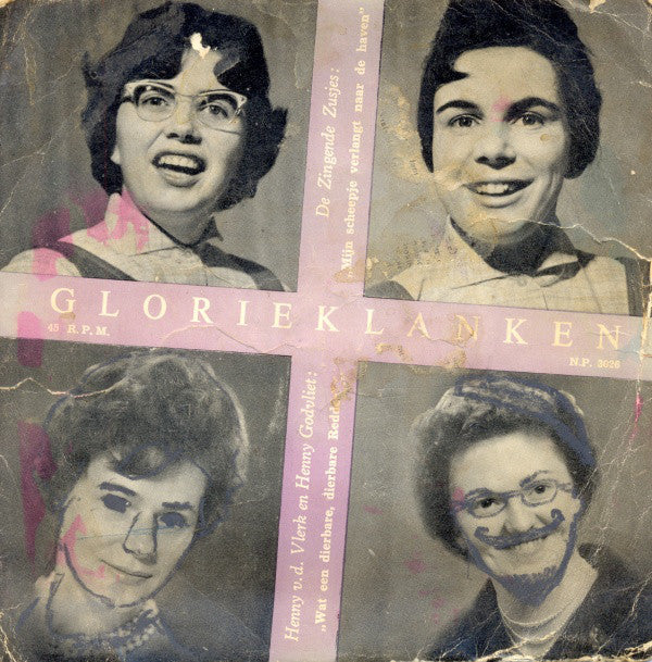 Zingende Zusjes, Henny van der Vlerk en Henny Godvliet - Glorieklanken 25749 Vinyl Singles Vinyl Goed / Hoes Goed
