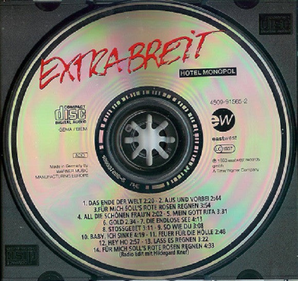 Extrabreit - Hotel Monopol (CD) Compact Disc Vinyl Goed / Hoes Goed