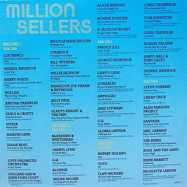 Various - Million Sellers (LP) 50871 Vinyl LP Vinyl Goed / Hoes Goed