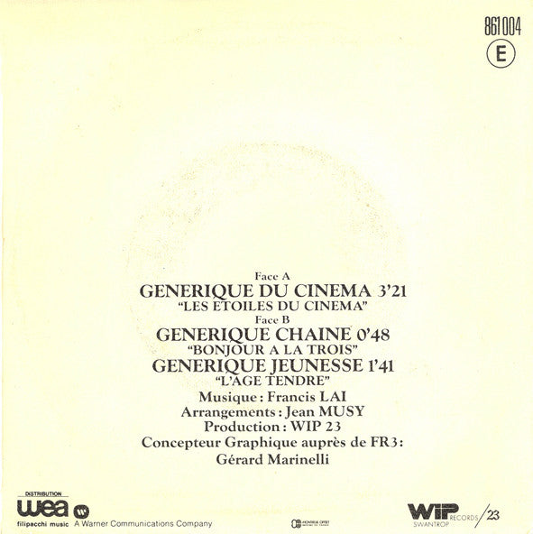 Francis Lai - Indicatifs De FR3 15208 Vinyl Singles Vinyl Goed / Hoes Goed