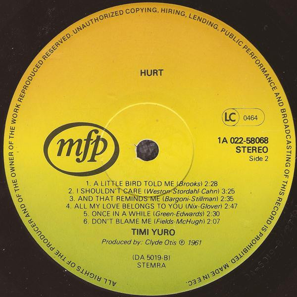 Timi Yuro - Hurt (LP) 49027