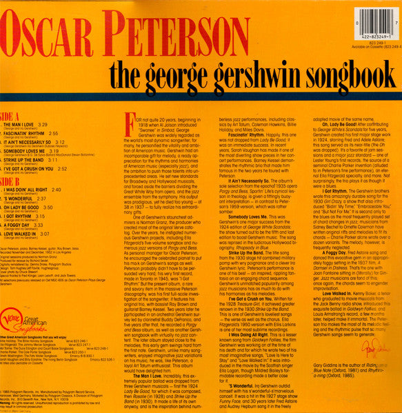 Oscar Peterson - The George Gershwin Songbook (LP) 50969 Vinyl LP Vinyl Goed / Hoes Goed
