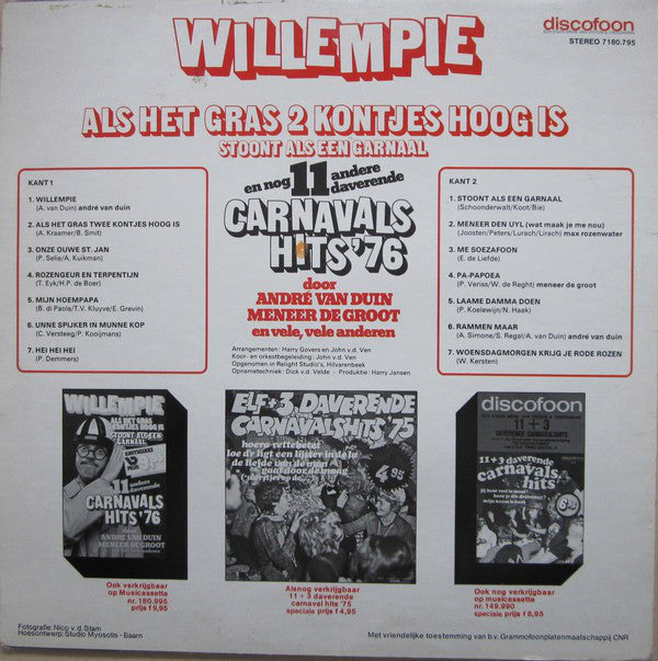 Various - Willempie, Als Het Gras 2 Kontjes Hoog Is, Stoont Als Een Garnaal '76 (LP) Vinyl LP Vinyl Goed / Hoes Goed