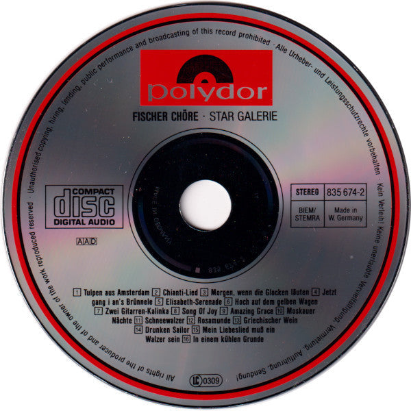 Fischer Chöre - Die Grossen Erfolge (CD) Compact Disc Vinyl Goed / Hoes Goed