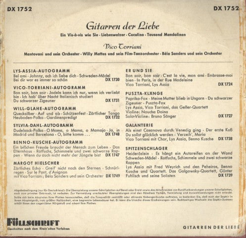 Torriani - Gitarren Der Liebe 14267 Vinyl Singles EP Vinyl Goed / Hoes Goed