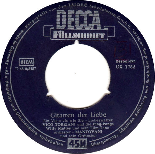 Torriani - Gitarren Der Liebe 14267 Vinyl Singles EP Vinyl Goed / Hoes Goed