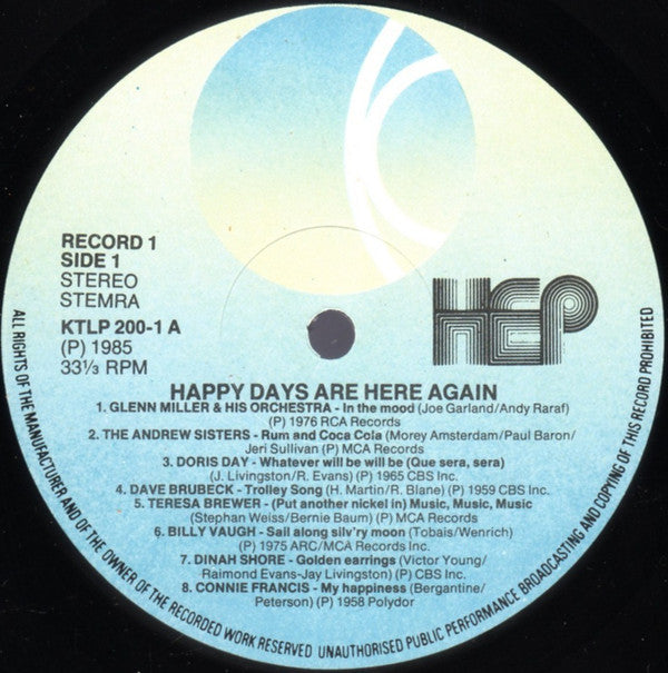 Various – Happy Days Are Here Again (LP) 51642