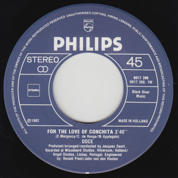 Doce - For The Love Of Conchita 12869 Vinyl Singles Vinyl Goed / Hoes Goed