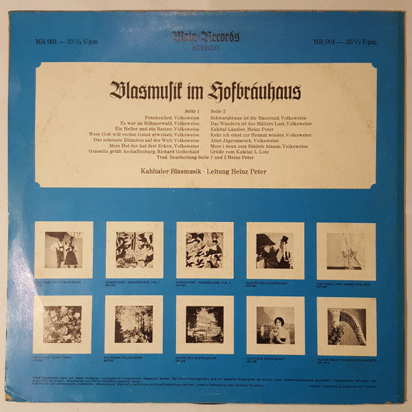 Blasmusik im hofbräuhaus (LP) 44331 Vinyl LP Vinyl Goed / Hoes Goed