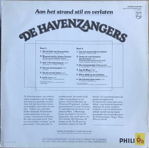 Havenzangers - Aan Het Strand Stil En Verlaten (LP) Vinyl LP Vinyl Zeer Goed / Hoesje Goed "VINYLSINGLES.NL"
