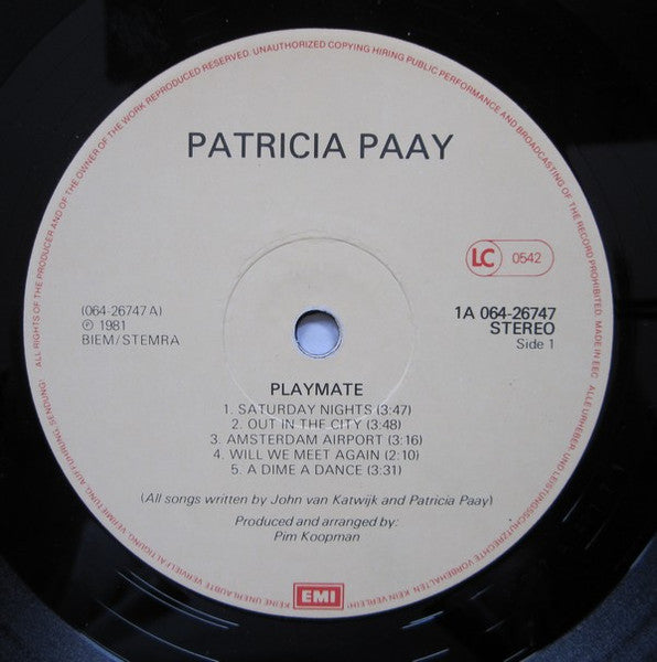 Patricia Paay – Playmate (LP) 40966