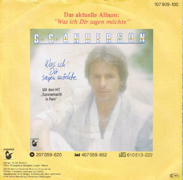 G.G. Anderson - Ti Amo, Maria 31248 Vinyl Singles Vinyl Zeer Goed / Hoesje Goed "VINYLSINGLES.NL"