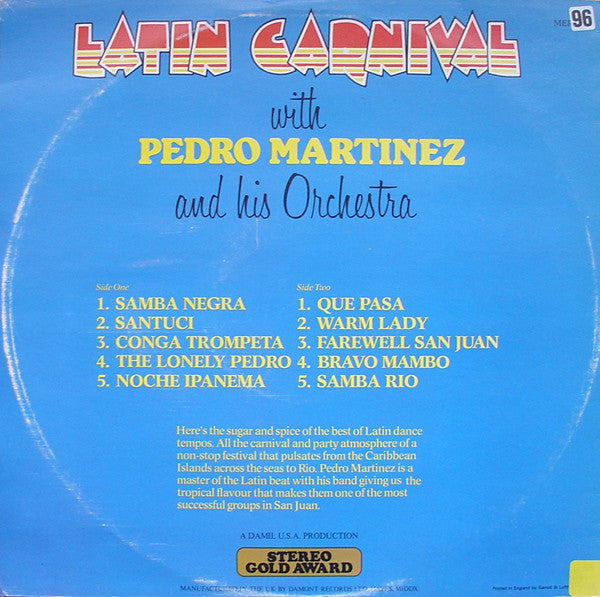 Pedro Martinez, His Orchestra And Chorus - Latin Carnival (LP) 49543 Vinyl LP Vinyl Goed / Hoes Goed