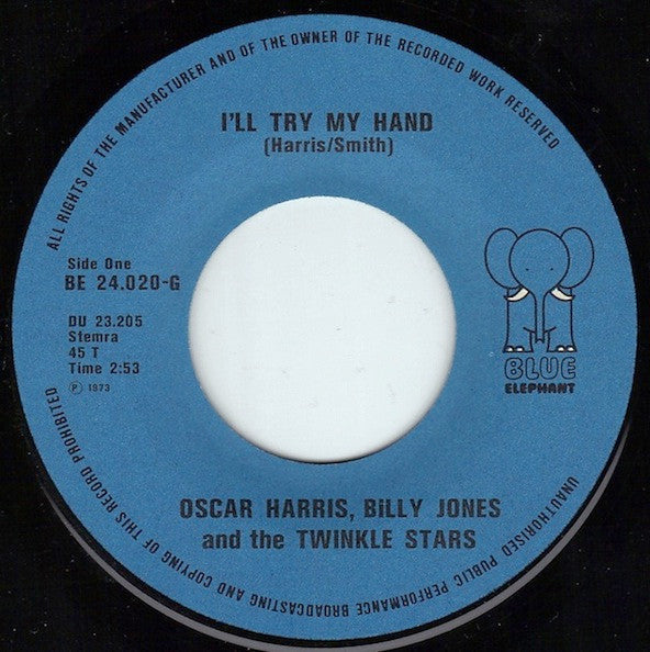 Oscar Harris, Billy Jones & The Twinkle Stars - I'll Try My Hand 29344 Vinyl Singles Vinyl Goed / Hoes Goed