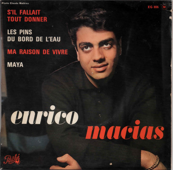 Enrico Macias - S'il Fallait Tout Donner Vinyl Singles EP Vinyl Zeer Goed / Hoesje Goed "VINYLSINGLES.NL"