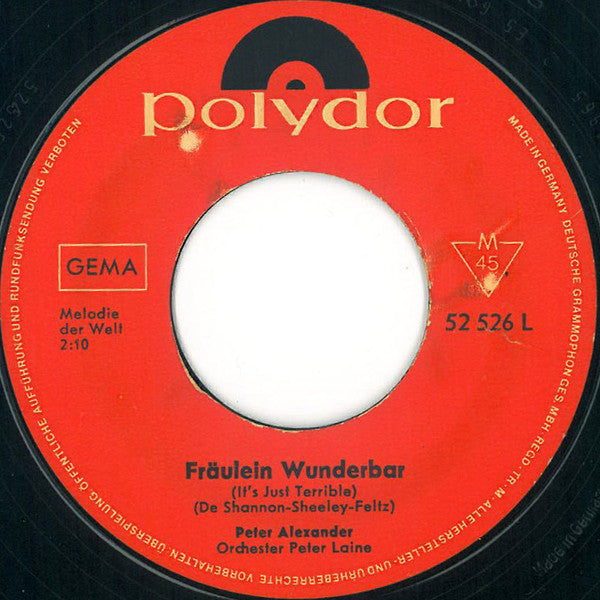 Peter Alexander - Fräulein Wunderbar 11597 30682