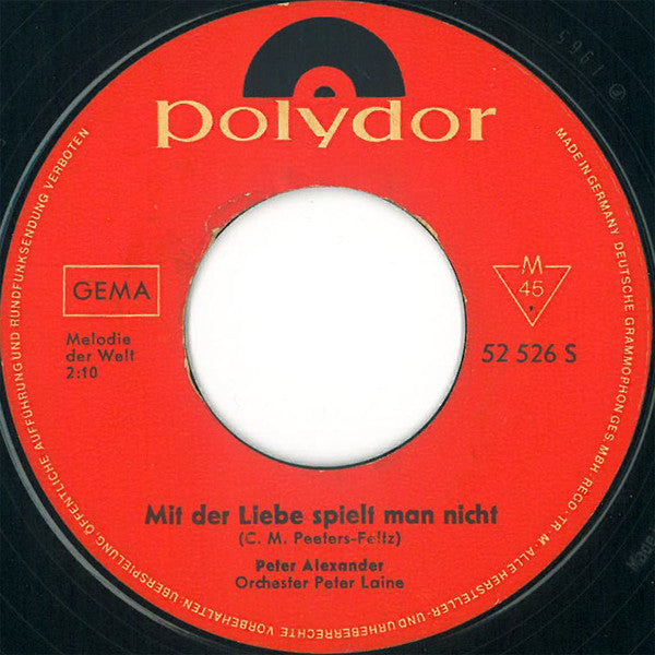 Peter Alexander - Fräulein Wunderbar 30682 Vinyl Singles Vinyl Goed / Hoes Goed