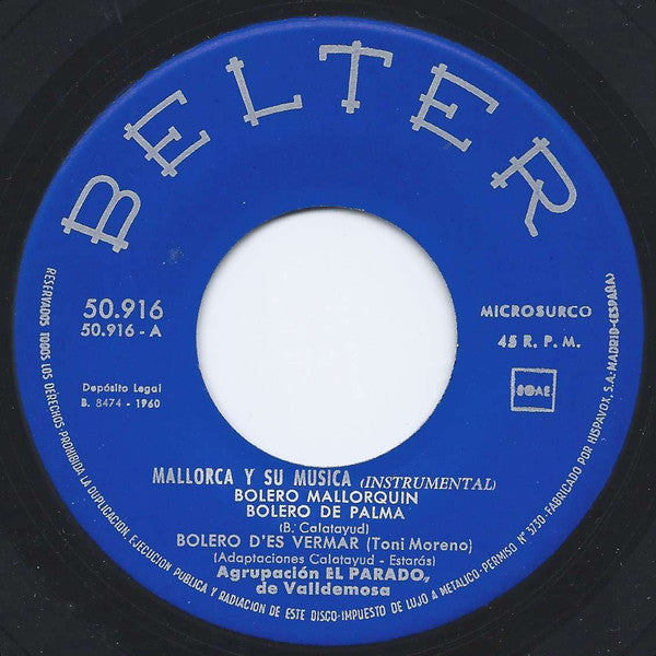 Parado de Valldemossa - Mallorca Y Su Musica (Instrumental) 32408 Vinyl Singles EP Vinyl Goed / Hoes Goed