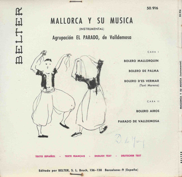 Parado de Valldemossa - Mallorca Y Su Musica (Instrumental) 32408 Vinyl Singles EP Vinyl Goed / Hoes Goed