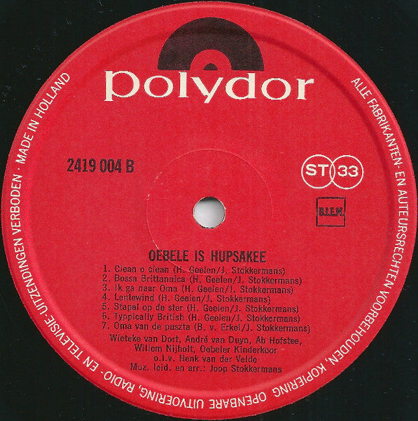 Various - Oebele Is Hupsakee (LP) 51283 Vinyl LP Vinyl Goed / Hoes Goed