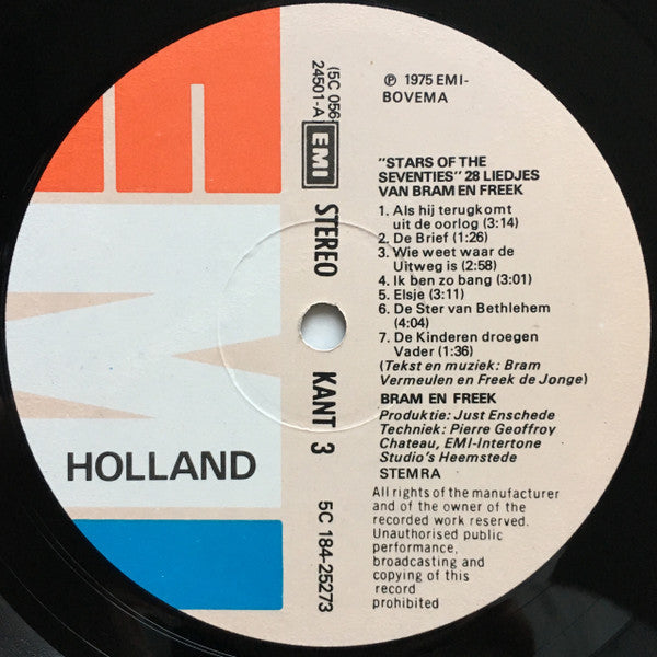 Neerlands Hoop In Bange Dagen - 28 Liedjes Van Bram En Freek (LP) 49882 Vinyl LP Dubbel Vinyl Goed / Hoes Goed