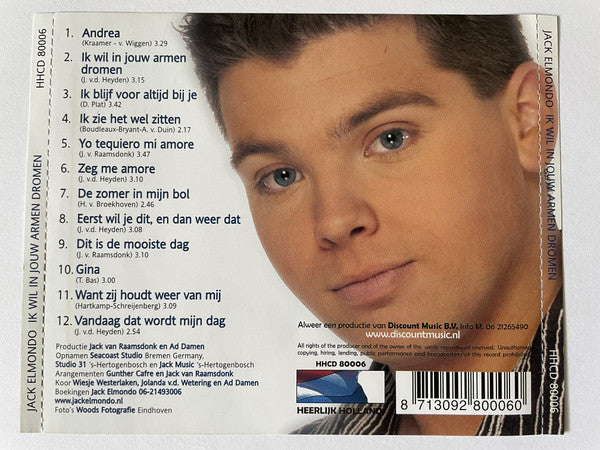 Jack Elmondo - Ik Wil In Jouw Armen Dromen (CD) 70566 Compact Disc Goede Staat
