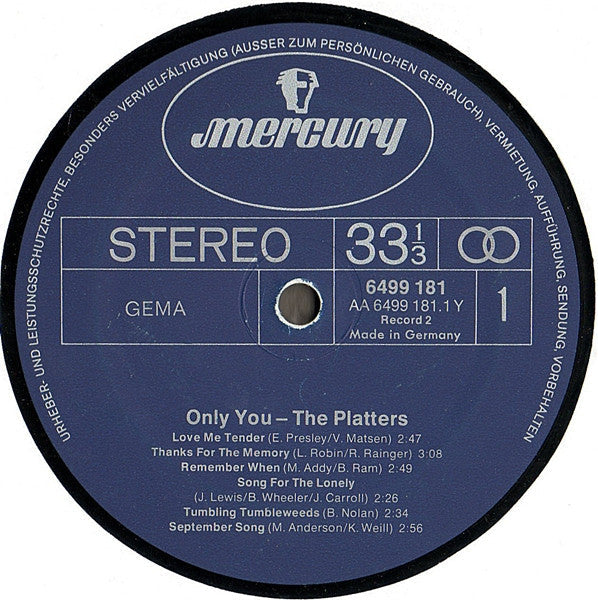 Platters - Nur Du (LP) 48901